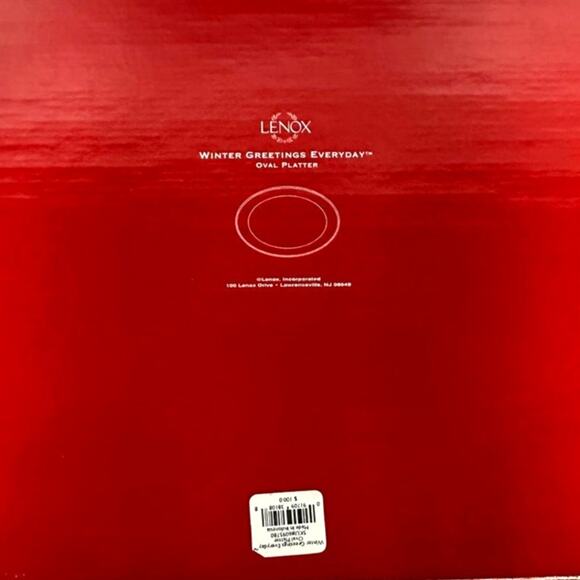 Lenox for the Holidays Winter Greetings Everyday Cardinal 16.5"Oval Platter-NEW! - Picture 6 of 7